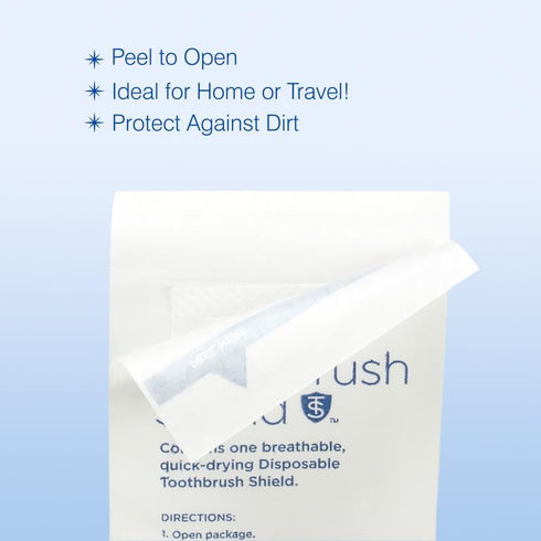 Toothbrush Shields - Head Cover Caps, Breathable & Disposable, Perfect for Travel, Home & Office, 20 Count