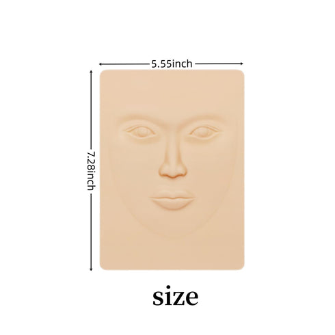 Tattoo Face Practice Skin, Microblading Practice Skin 10pcs for Eyebrow Lip Tattoo Practice and Makeup Training
