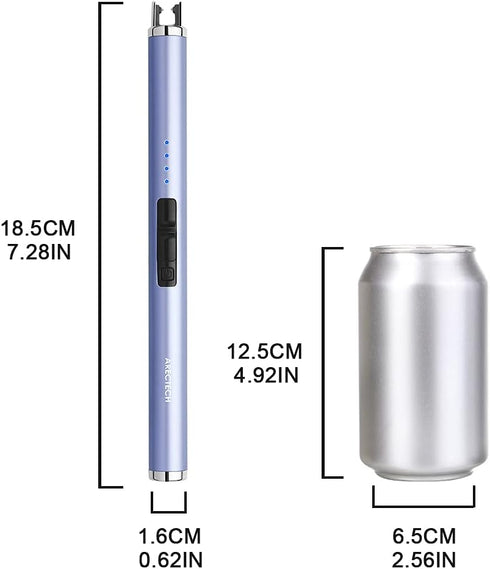 ARECTECH Rechargeable Electric Candle Lighter - Arc Plasma Windproof Lighter with Type-C Cable (Blue)