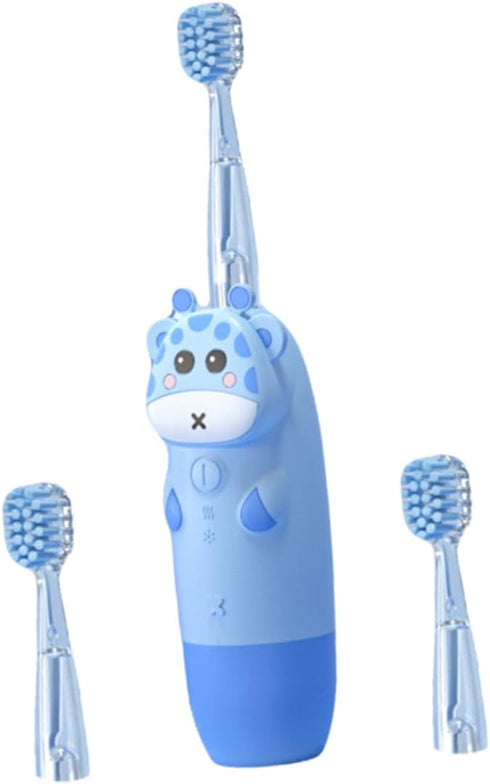 Boy Girl's Sonic Electric Toothbrush Set Frequency Soft Bristles for Tender Gums