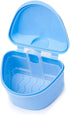 Y-Kelin Denture Retainer Cleaner Kit - Denture Cleaning Case with Denture Brush (Blue)