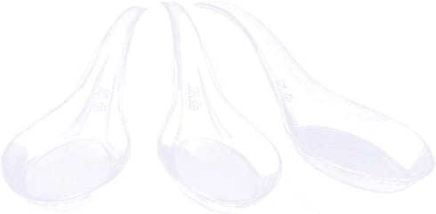 Kingrol 200 Disposable Plastic Appetizer Spoons for Desserts, Soups, Sushi, Dipping Sauces