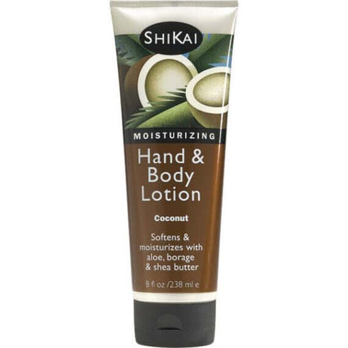 ShiKai Hand & Body Lotion (Coconut, 8oz) | Daily Moisturizing Skincare with Aloe Vera & Vitamin E for Dry Hands