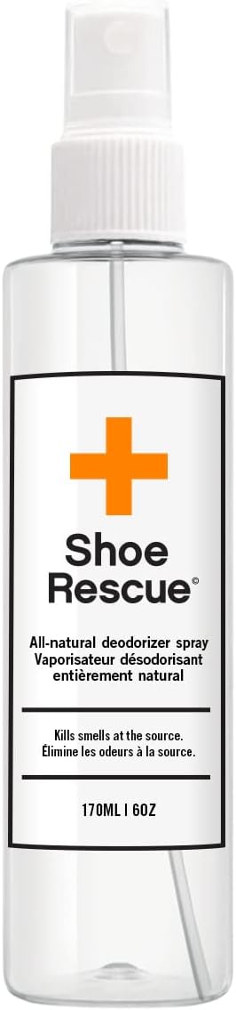 Boot Rescue Shoe Freshener, 6 Fl Oz/170mL, Naturally Eliminates Odor & Refreshes Shoes, Boots & Gym Bags
