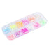Mermaid Flake Nail Glitter Sequins, CHANGAR Iridescent Ice Slag Colorful Fluorescent Glass Paper Nail Sticker