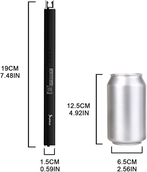 SUPRUS Electric Lighter, Arc Windproof Flameless USB Rechargeable Lighter with Safety Lock for Candle BBQ Camping