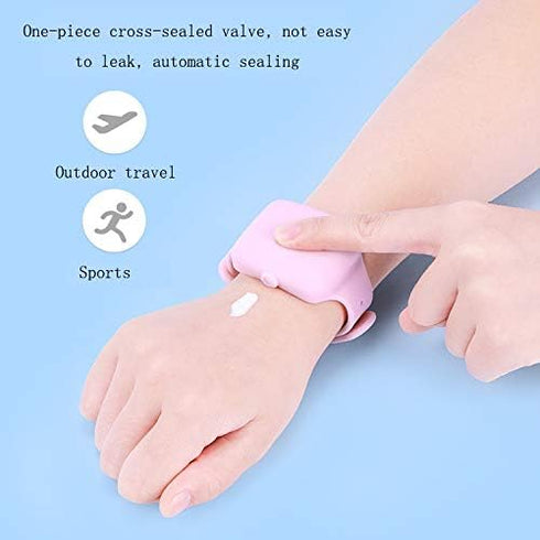 KIKILY 4 PCS Hand Sanitizer Bracelet for Kids and Adults, Wristband Hand Sanitizer Dispenser,Portable Travel Size Hand
