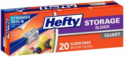 Reynolds Slider Storage Bag, Quart, 20 Count