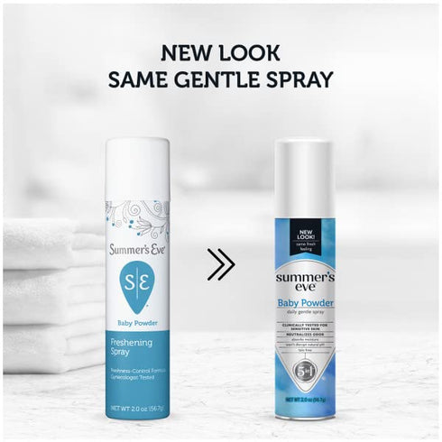 Summer's 2 oz Pack 6 Eve Freshening Spray | Baby Powder | Size | of | pH Balanced, Dermatologist & Gynecologist Tested