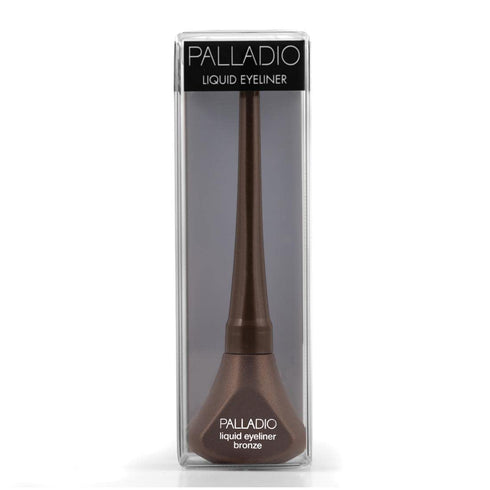 Palladio Liquid Eyeliner, Bronze, Highly Pigmented, Smear-proof, Includes Easy Grip Wand