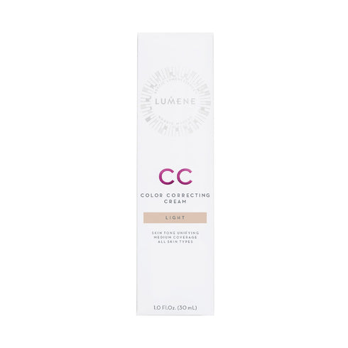 Lumene Color Correcting CC Cream - Lightweight Foundation with Medium Coverage - Redness Reducing Face Makeup for a Glowing Complexion - Vegan Formula + Suitable for All Skin Types - Light (1 fl oz)