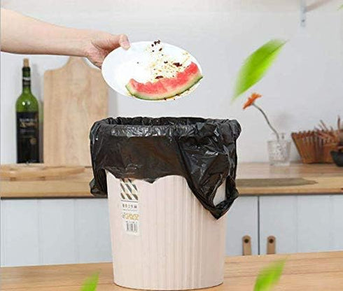 Kitchen Garbage Bags, Black Trash Bag, 100 Counts 4 Gallon, 45x60Cm with Handles for Bathroom