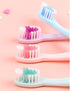 Cute Individually Packaged Toothbrush Set, Compact Head, Purple, 3 Count