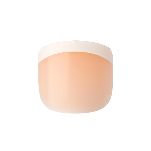 KISS Salon Acrylic Press On Toenails, 'Walk Away', White, Short Size, Squoval Shape, Includes 28 Nails, 2g Glue, 1