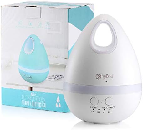 HUGMO 200 mL Essential Oil Diffuser & Cool Mist Air Humidifier, Aromatherapy Ultrasonic Diffuser and LED Nightlight