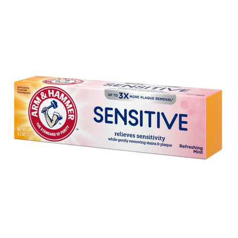 Hammer 4.5 (Pack 3) Arm & Sensitive Teeth and Gums Toothpaste, Refreshing Mint Flavor, Ounce