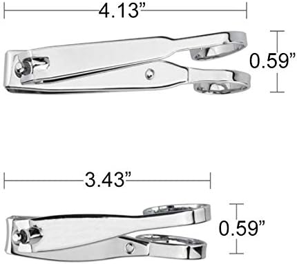 Nail Clippers, EZ Grip Nail Clipper Set, Carbon Steel Fingernail and Toenail Clippers for Seniors, Set of 2