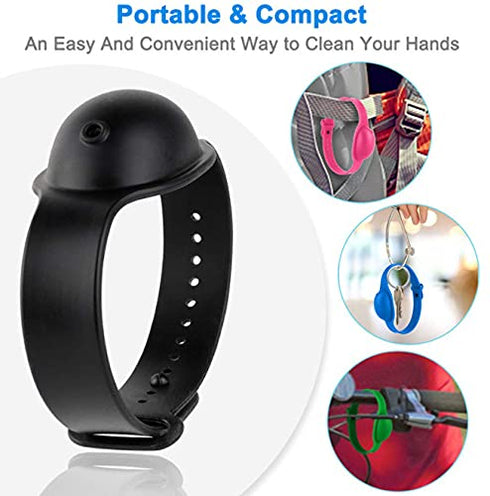 Kikiflower (3 Pack) Hand Sanitizer Bracelet for Kids and Adults, Wristband Hand Sanitizer Dispenser,Portable Travel