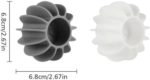 6Pcs Gray Laundry Ball Silicone Pet Hair Remover, Reusable Lint and Hair Remover Balls for Laundry Machine
