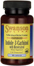 Indole-3-Carbinol I3C (60 200mg (2 Pack) Swanson with Resveratrol - Supplement Promoting Cellular Protection - Natural