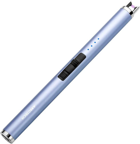 ARECTECH Rechargeable Electric Candle Lighter - Arc Plasma Windproof Lighter with Type-C Cable (Blue)