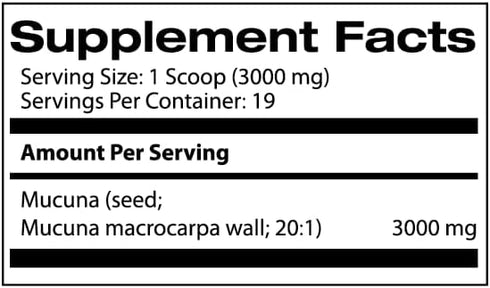 Mucuna Pruriens Powder Extract from Velvet Beans - 2oz/57g