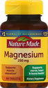 NATURE MADE Magnesium, 250 mg, Tablets, 100 ct