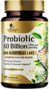 Probiotics 60 Billion CFU - 10 Probiotic Strains, Prebiotics, & Digestive Enzymes - Supports Immune & Digestive Health