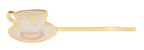 Jane Austen 3 Hair Pins Set - Cup and Saucer, Austen Novels, and Evening Gown