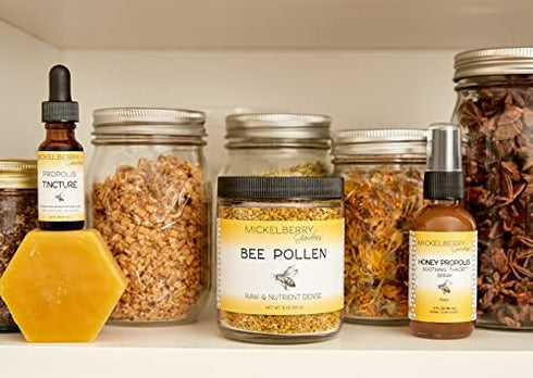 Mickelberry Gardens Organic Bee Pollen Granules – 6 Oz - 100% Raw, Pure Superfood Packed with Protein, Vitamins,