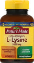 Nature Made Extra Strength L-Lysine 1000 mg Tablets, 60 Count for Protein Synthesis