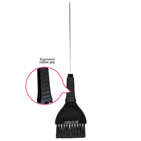 Colortrak Duo Color Brush, Black - Ideal for Sectioning, Ergonomic Grip, Easy to Clean, Firm Straight Bristles