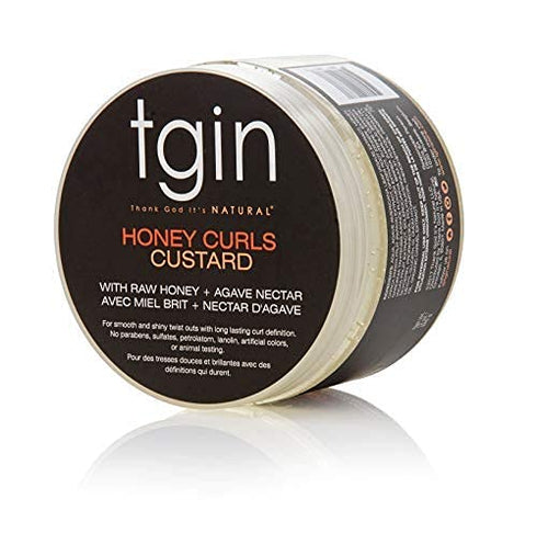 tgin Honey Curls Custard For Natural Hair - Dry Hair - Curly Hair - Damaged Hair - 12 Oz