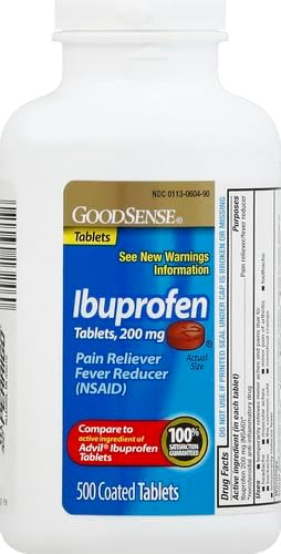 GoodSense 200 mg Ibuprofen Tablets, Pain Relief from Body Aches, Headache, Arthritis Pain, 500 Count