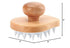 Scalp Massager Shampoo Brush, Wooden Wet and Dry Hair Scalp Care Brush, Exfoliator with Soft Silicone Bristles
