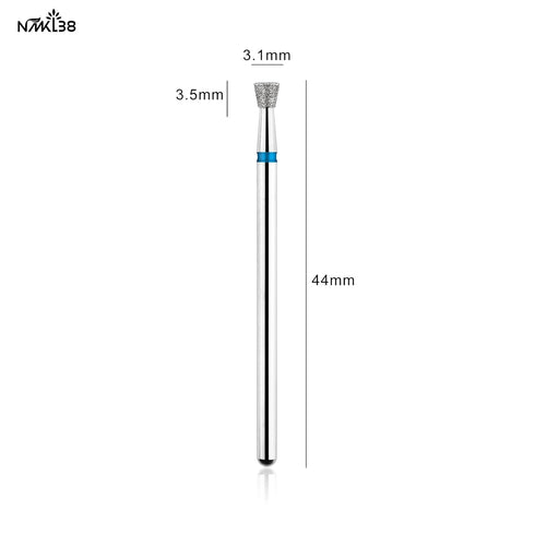 NMKL38 Tapered Diamond Nail Drill Bit - Professional Cuticle Remove Tools for Manicure Pedicure