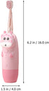 Set 4pcs 2 DOITOOL Electric Toothbrush Sonic Vibrating Pink Deer Handle with Replacement Brush Heads USB Charging