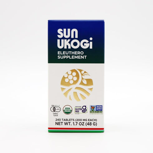 Sun Chlorella Organic Eleuthero Root 200 mg Supplement - Natural Adaptogen for Well Being & Endurance for Women & Men
