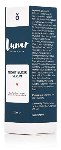 Night Elixir Serum by Lunar Glow, Anti Aging Night Repair Serum for Face and Skin, 1 fl. oz