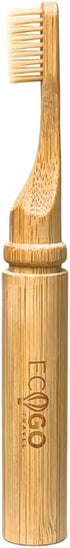 Foldable Bamboo Toothbrush with BPA-Free Soft Bristles, Eco-Friendly, Travel-Sized, Biodegradable Packaging