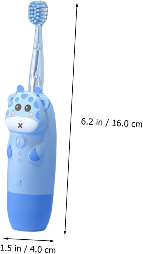 Kids USB Sonic Vibrating Toothbrush with Ergonomic Design and Replacement Brush Heads