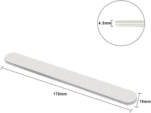 Nail File, 50 PCS Professional Double Sided 100/180 Grit Nail Files, Emery Board Zebra Manicure Tool