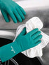 SHOWA Chemical Resistant Gloves, Nitrile, XL, Light Green