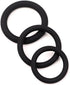 JESHVA Set 3 1.26-1.6 inch Silicone Penis Ring for Men, including Sizes (Black)