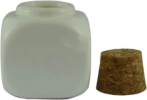 Porcelain Nail Art Acrylic Glass Dappen Dish Holder with Soft Wooden Lid, Powder Liquid Bowl Accessories