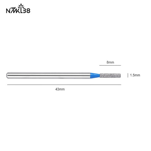 NMKL38 Diamond Bit Small Barrel Shape Electric Nail Drill - Cuticle Cleaner Tool for Manicure Kit