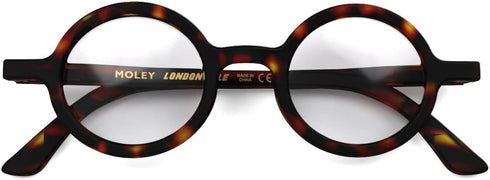 LONDON MOLE Eyewear, Moley Reading Glasses, Round Glasses, Stylish Reading Glasses for Men, Women, Unisex, Tortoiseshell