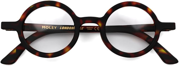 LONDON MOLE Eyewear, Moley Reading Glasses, Round Glasses, Stylish Reading Glasses for Men, Women, Unisex, Tortoiseshell