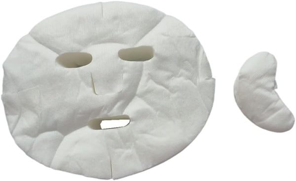 Pre-cut Cotton Facial Mask Paper Sheets with 100 Pcs Eye Mask Paper, Disposable DIY Natural Spa Skin Care (100 Pack)