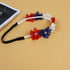Patriotic Flower Crown Headband, Independence Day Floral Hair Band JHN39 (Blue Red White)